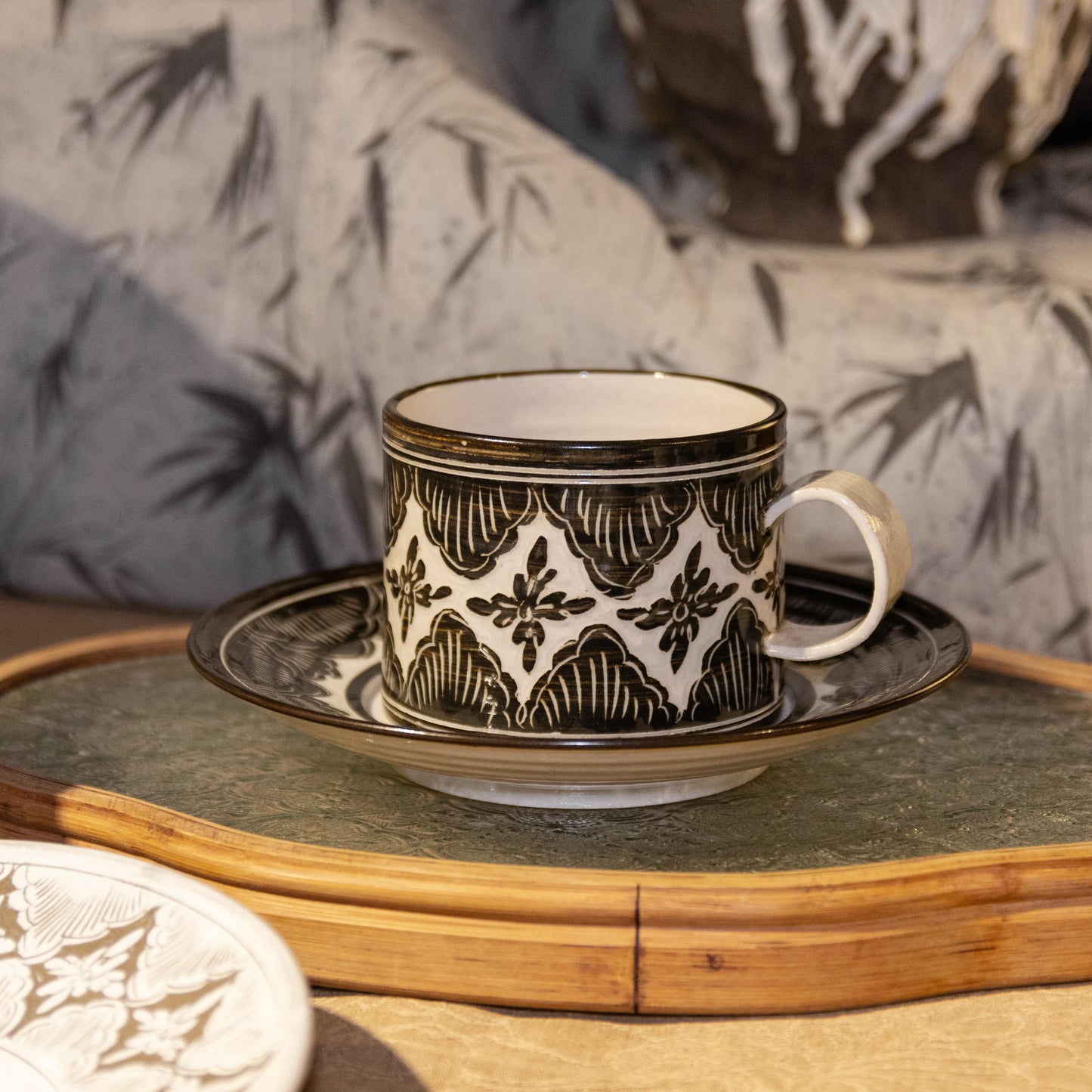 Hand-Carved Coffee cup-Cizhou Kiln 200ml