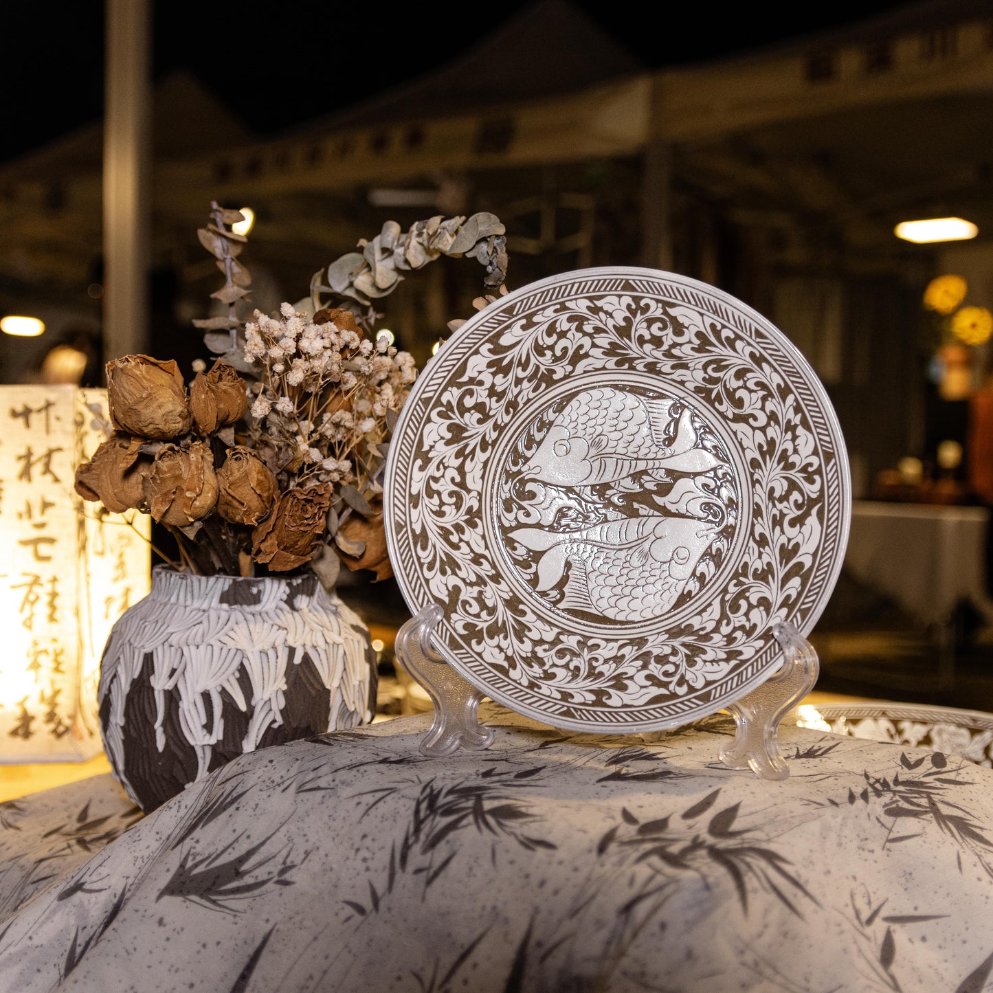 Hand-Carved Plate- Cizhou Kiln